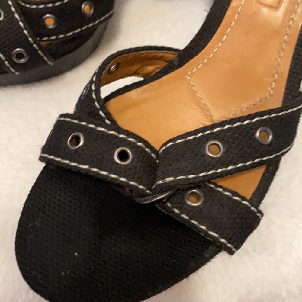 LAST CHANCE!!! Antonio Melani: Black Strap Wedge Heels size 8 - Picture 8 of 8